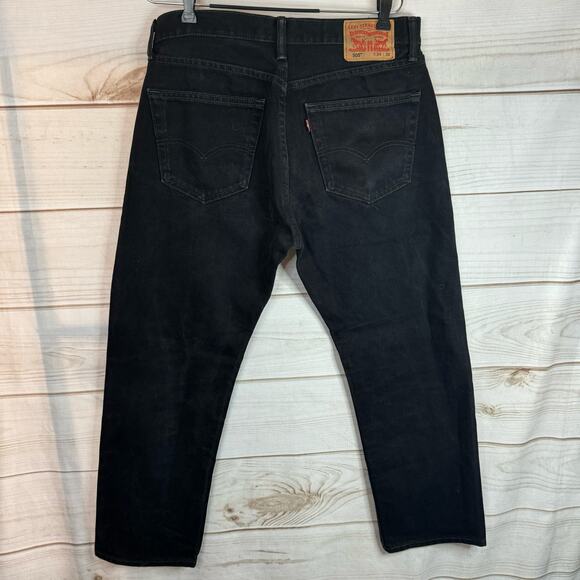 Levi Strauss & Co Black 505 Regular Fit Jeans Size 34x30 - Picture 3 of 8